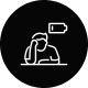 Icon showing a clipboard with a plant and a clock.